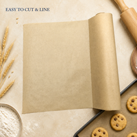 Kertas Roti Panggang Anti Lengket Tahan Panas Lapisan Silikon Dua Sisi Food Grade Grosir 5cm 30cm untuk Oven Dapur