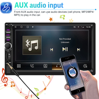 Autoradio 2 Din 7 "Hd Radio Bt Fm Audio Lecteur Mp5 Autoradio 2din Support Caméra de recul 7018b