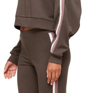 Conjunto de Pantalones Largos de Algodón Tejido Personalizables con Sudadera de Manga Larga y Cintura Alta que Deja Ver el Ombligo, Casual, Impermeable y de Secado Rápido - Product Image 6