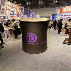 Bureau <span class=keywords><strong>d</strong></span>'exposition professionnel pliable, montage sans outil, panneau haute densité, réutilisable pour plusieurs salons - Product Image 1