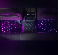 Tapis de voiture LED universels, tapis de sol de voiture personnalisés, tapis lumineux à fibres optiques, tapis intérieurs 12V, télécommande APP, tapis de voiture RGB imperméables