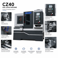Torno CNC Horizontal de 3 Ejes CZ40 Directo de Fábrica, Diámetro Máximo de Torneado de 150 mm, Máquina de Roscado Automática Compacta de Alta Precisión