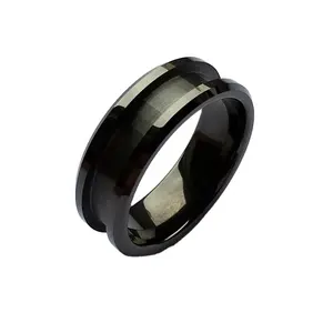 Ring Core Blank for Inlay Jewelry Making - Tungsten, Ceramic,Stainless steel ,Titanium- 8mm /6mm Wide, 4mm/3mm Channel