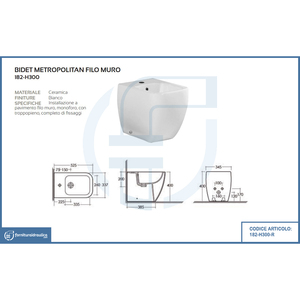Metropolitan Modern Wall-mounted <b>Bidet</b> Easy Installation ABS Plastic Shattaf for Bathroom or Hotel Vertical Spray Type - Product Image 2