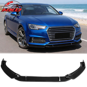 Convient pour Audi S4 A4 Quattro B9 2017-2018, lèvre de pare-chocs avant style IKON, imprimé fibre de carbone - Product Image 1