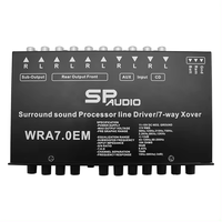 Nouveau design pas cher prix 7 bandes égaliseur voiture amplificateur Surround son processeur ligne pilote pour système audio de voiture