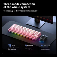 Clavier de jeu mécanique sans fil Aula F87 PRO V2 10000mAh 8K Polling Tri-mode SOCD/MT/TGL Hot-Swap TKL Gasket Crème RGB