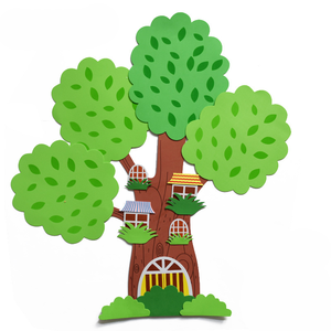 Stickers muraux d'arbre Non toxique bricolage amovible interactif coloré EVA décoration murale <span class=keywords><strong>pour</strong></span> chambre d'enfants salle de classe <span class=keywords><strong>maternelle</strong></span> - Product Image 2