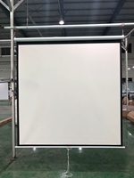 Écran de projection manuel rétractable Telon Home Cinema 90 pouces 4:3 blanc mat avec capuchon métallique
