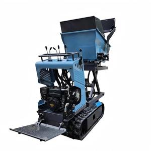 Mini-camion benne en acier bleu avec système de chenilles, véhicule de transport industriel durable, conception fermée, surface thermolaquée - Product Image 5