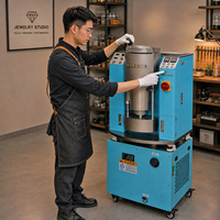Système de moulage de bijoux semi-automatique 1 kg d'OR, sous pression sous vide, contrôle PLC, 5 kW, 220 V, équipement d'atelier de bijouterie