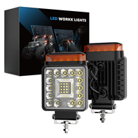 Projecteur de travail pour chariot élévateur DXZ H-37FS-31 4 pouces 31 LED, faisceau large, 9-36V, blanc ambre, pour chariot élévateur tout-terrain