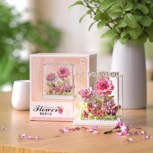 New Micro Building <b>Blocks</b> Set DIY Flower Assembly with Sunflower & Rose Unisex <b>Plastic</b> Model Toy for Kids and Adults - Product Image 2