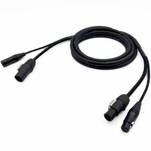 Câble hybride d'alimentation XLR 3P 4P <span class=keywords><strong>5P</strong></span>, contrôle de la lumière, Powercon True1, <span class=keywords><strong>DMX</strong></span>/signaux/microphone, câble combiné - Product Image 2