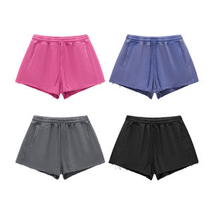 Pantalon chaud à cordon de serrage en détresse pour femmes 300GSM coton lourd, été - Product Image 3