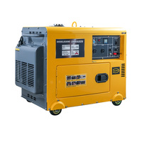 VISION DG6500LN 5000W Genset Diesel Senyap Berdaya 5000W dengan Kanopi Kedap Suara, Fasa Tunggal, Starter Elektrik, ATS, Portabel