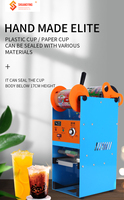 ZEQUAN Scelleuse Semi-Automatique de Gobelets pour Boissons, Machine de Scellage de Gobelets en Plastique 75/95 mm, Haute Vitesse, Facile à Utiliser pour Bubble Tea et Cafés