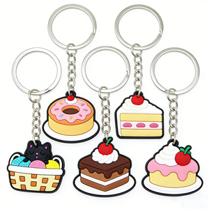 Printed 2D Effect PVC Soft Rubber Keychain Backpack Accessories Coin Pouch Pendant Festival <b>Small</b> <b>Gift</b> - Product Image 6