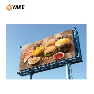 Yake Outdoor Single Side Double sided Pole LED Display High Definition Sun Protection Dust-protection outdoor led sign display