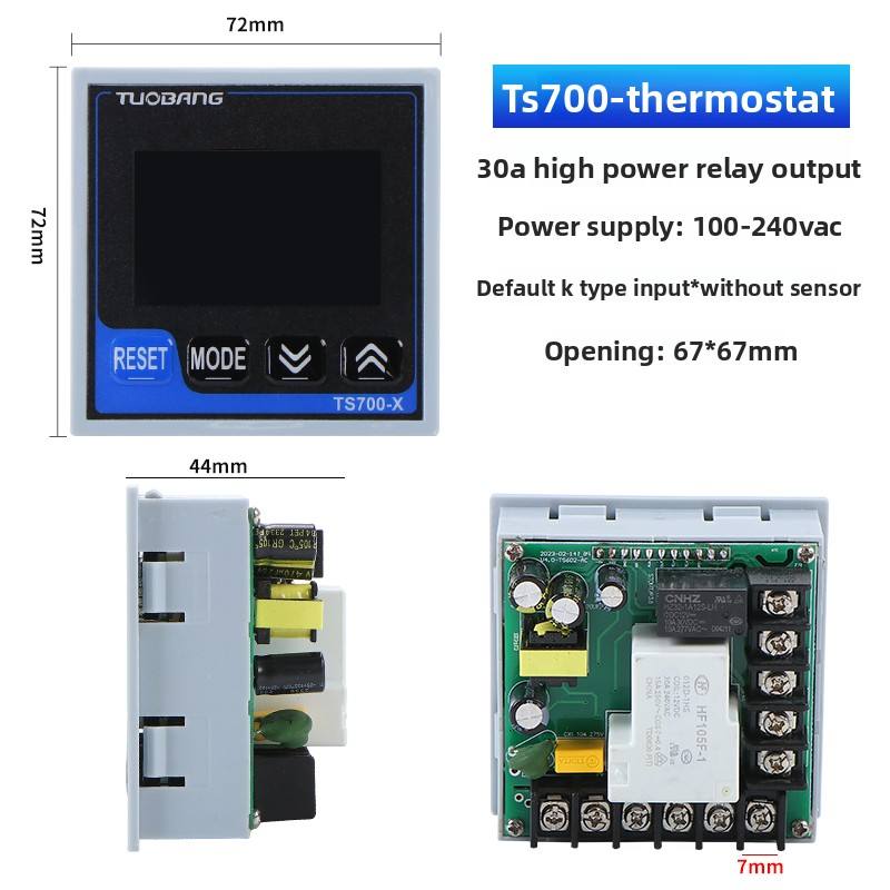 Intelligent Thermostat LCD Display TS700-X Temperature Controller with PID Regulation High Precision Data Hold & Reset Functions