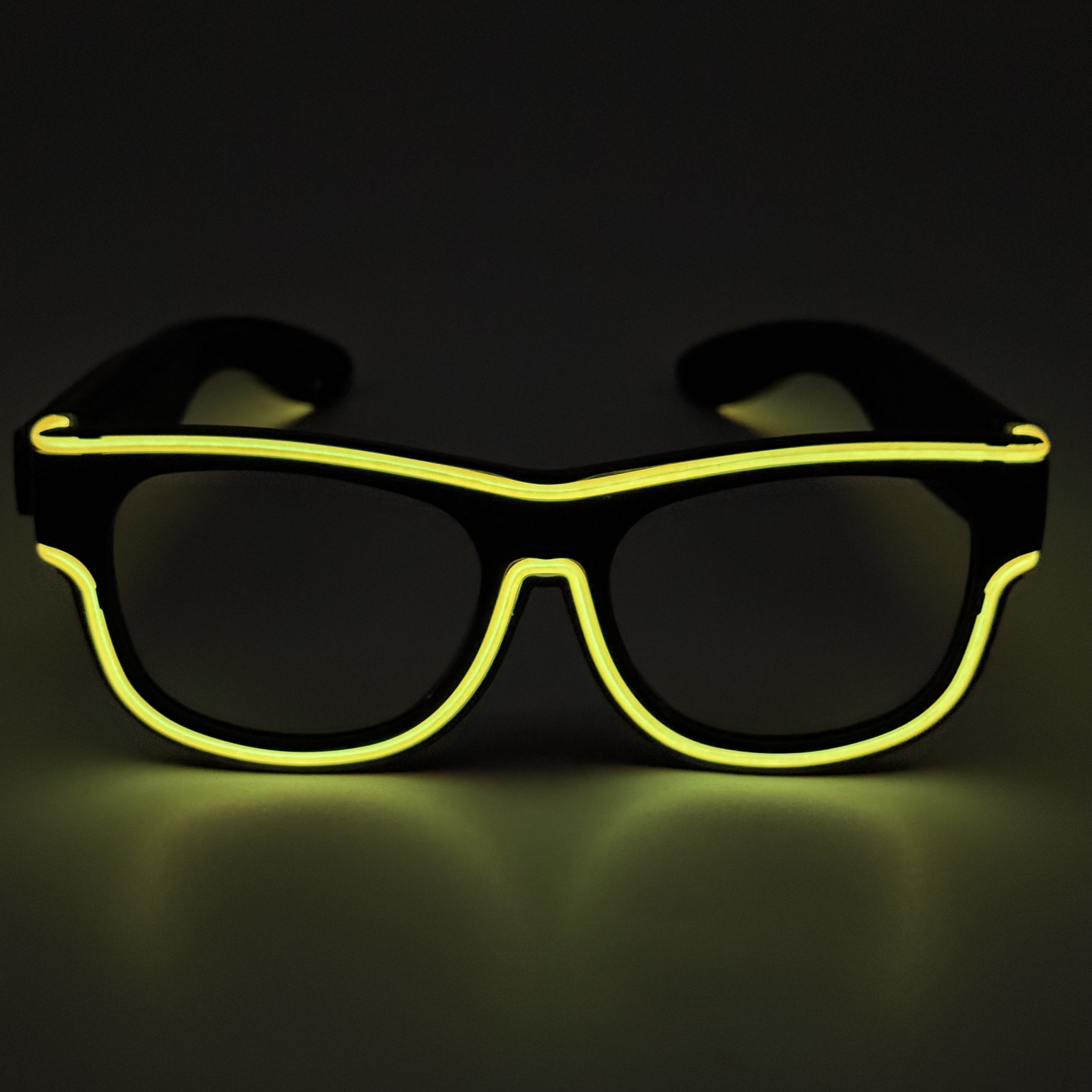 Clear lens with yellow light