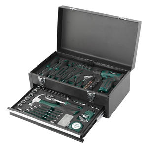 Juego de Taladro de Iones de Litio de 8V y 156 Piezas, Color Verde, con Caja de Herramientas Metálica, Kit de Herramientas para Reparaciones del Hogar, con Mandril Reversible sin Llave - Product Image 1