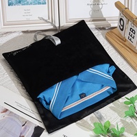 Pochette en velours noir 30*20 cm pour vêtements, cheveux, emballage, sac personnalisé avec logo imprimé, pochette en tissu suédé pour paquet de cheveux, perruque