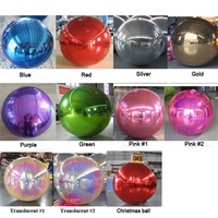 Ballons gonflables en forme de boule miroir métallique, matériau PVC Renamon, couleur personnalisée, impression UV, pompe à air électrique, décoratifs