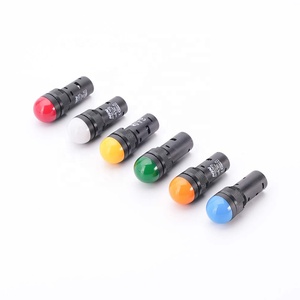 Nouveau design, voyant lumineux LED rouge en plastique de 16 mm, durée de vie de 30 000 heures, pour alimentation électrique AC 24 V 20 mA IP65 6-380 V - Product Image 1