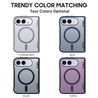 Funda Magnética Antigolpes para Teléfono, Delgada, con Sensación de Piel Mate, TPU+PC, Cobertura Total para iPhone 18 Fold Wide, Compatible con iPhone 18 Ultra