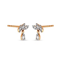 Bijoux fins et élégants Milskye pour femmes, boucles d'oreilles pendantes en argent 925 plaqué or 18 carats avec diamants