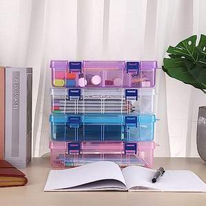 <b>Plastic</b> Hard Shell Pencil Case with <b>Lid</b> Snap Large Capacity School Supplies Custom <b>Storage</b> <b>Box</b> - Product Image 2