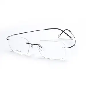 新款无框眼镜记忆钛眼镜架男士批发光学眼镜眼镜近视镜架