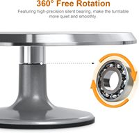 12 ''Kuchenst änder Cake Spinner Cake Decor Supplies Runde Dekorieren Plattenspieler Aluminium Tisch halter Backen Display Tablett Werkzeuge