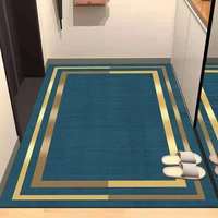 Tapis de protection de sol en velours cristal, minimaliste, géométrique, facile à nettoyer, résistant à l'usure, lavable