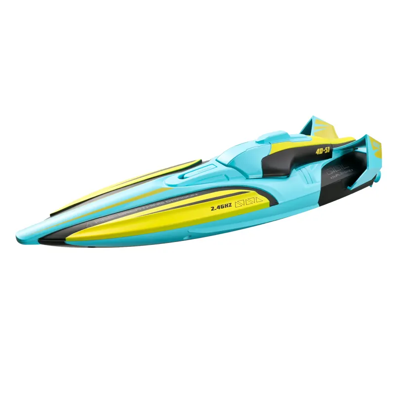 Colorful 2.4G RC Racing Boat High Speed Yacht Anti-Crash Remote Control Speedboat Self-Righting Novice Level RC Jet Boat