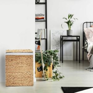 <span class=keywords><strong>Panier</strong></span> à <span class=keywords><strong>linge</strong></span> pliable avec fermeture, grands paniers colorés pour couvertures, fruits et légumes, sac fin en <span class=keywords><strong>osier</strong></span> naturel tissé rond - Product Image 4