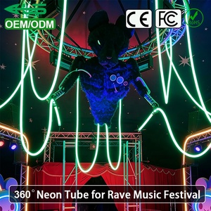 <span class=keywords><strong>Tubo</strong></span> <span class=keywords><strong>LED</strong></span> Neon <span class=keywords><strong>Flessibile</strong></span> DMX 24V Nero 360 RGBW, Indirizzabile RGB/RGBW per Club e Rave - Product Image 1
