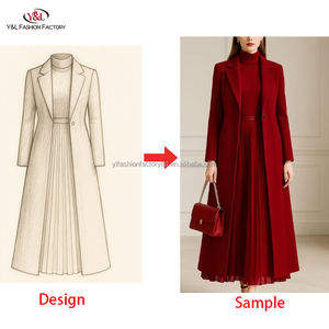 Trench-Coat d'Hiver sur Mesure OEM ODM en <span class=keywords><strong>Laine</strong></span> Cachemire de Haute Qualité, Nouveau Design pour Femme - Product Image 3