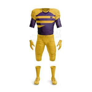 Kit de uniforme de fútbol americano de aparejos personalizados, camiseta y pantalones de sublimación transpirables para equipos juveniles y masculinos, proveedor OEM de Pakistán - Product Image 3