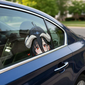 Autocollant de voiture Albedo Peeking, autocollant imperméable sur le thème de l'anime <span class=keywords><strong>Overlord</strong></span>, <span class=keywords><strong>personnage</strong></span> de fille démon mignonne pour la décoration de voiture, camion, SUV, fenêtre, pare-chocs - Product Image 2