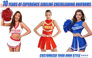 Girls Cheerleader Costume Cheerleading Outfit Dress Varsity Sideline Cheer Uniform Custom School Cheerleading Costume