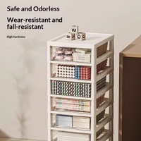 Meuble de rangement transparent sur roulettes à 10 niveaux avec étagère de bureau multi-niveaux pour usage professionnel
