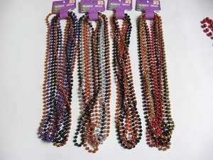 Yiwu-Mardi Gras de 6MM, 33 ", verde, blanco, rojo, collar de cuentas trenzadas de tres colores para el Día Nacional de México - Product Image 4