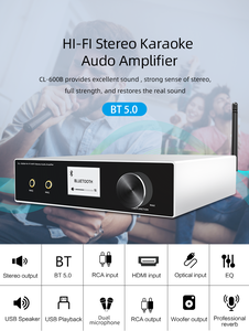Blue Tooth 5.0 Stereo Home Karaoke amplificatore <span class=keywords><strong>Audio</strong></span> HDM I ARC ottico USB Stereo <span class=keywords><strong>Audio</strong></span> amplificatori - Product Image 5