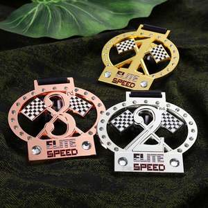 Nuevas Medallas Deportivas de Oro, Plata y Cobre, Personalizadas para 1er, 2do y 3er Lugar, Medallas Deportivas de Aleación de Zinc, Medallas de Carreras con Pedrería - Product Image 6