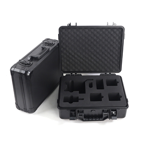 Custom Silver Black Travel Storage <b>Tool</b> <b>Box</b> Brief Case Aluminum Flight Hardware Case With <b>Lock</b> - Product Image 1