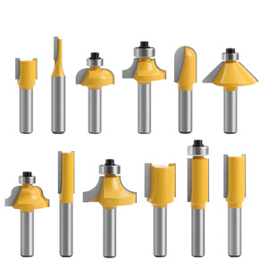 Carbide Tipped Router Bits 24 Piece Set Straight Shank Woodworking Milling <b>Cutter</b> For Wood <b>Edge</b> Trimming - Product Image 2