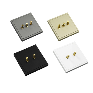 Phong Cách Người Anh 1Gang 2 Cách Tinh Khiết Đồng Chuyển Đổi Nối Kết Hợp Hộp 220V Nhà Khách Sạn Thiết Kế Điện Màu Đen Ánh Sáng Tường Chuyển Đổi - Product Image 1