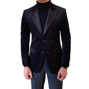 Nouveau design – Veste de costume de mariage formelle à simple boutonnage, <span class=keywords><strong>blazer</strong></span> de smoking en molleton ajusté pour marié - Product Image 1
